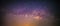 Beautiful panorama view universe space of colorful milky way galaxy with stars on a night sky, Space background, Long exposure