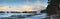 Beautiful panorama of Winter landscape with snow covered montain