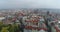 Beautiful panoramic aerial view of the Prague city cathedral from above with the old town and Vltava river. Amazing city