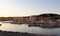 Beautiful panoramic of Arenys de Mar port in El Maresme coast, Barcelona