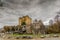 Beautiful panoramic image of the castle Franchimont in ruins