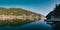 A beautiful panoramic landscape of Naini Lake.