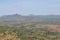 Beautiful panoramic mountain ranges in the arid landscapes of rural Kenya,