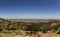 Beautiful panoramic photo of the moroccan city of Beni Melal seen from the height of the middle atlas and the tadla plain