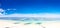 Beautiful panoramic scene of beautiful beach