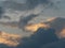 Beautiful panoramic skies viewing. Cloudy skies and sun set concept