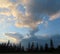 Beautiful panoramic skies viewing. Cloudy skies and sun set concept