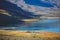 Beautiful panoramic summer vibrant view of Mono Lake, salt lake in Mono County, Lee Vining, California