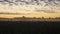 Beautiful panoramic sunrise with many small clouds