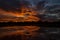 beautiful Panoramic sunset in the queensland outback 200 km north of cloncurry, queensland australia