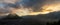 Beautiful Panoramic sunset view of Bromo active volcano in Bromo Tengger Semeru National Park,  East Java, Indonesia