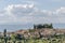 Beautiful panoramic view of Cerreto Guidi, Florence, Italy, on a beautiful sunny day