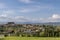 Beautiful panoramic view of Cerreto Guidi, Florence, Italy and its surroundings on a beautiful sunny day