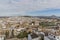 Beautiful panoramic view of the city of Antequera and the PeÃ±a de los Enamorados or The Lovers` Rock through