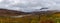 Beautiful Panoramic View of Colourful Fall Forest and Mountains