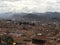 Beautiful panoramic view of famous city Cusco peru, south america. peruvian civilization panorama, historic center of town with