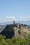 Beautiful panoramic view of famous Civita di Bagnoregio with Tiber river valley, Lazio, Italy