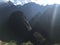 Beautiful panoramic view of famous mountains machu picchu peru, south america. Inca city, peruvian civilization. Green Landscape,