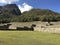 Beautiful panoramic view of famous mountains machu picchu peru, south america. Inca city, peruvian civilization. Green Landscape,