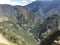 Beautiful panoramic view of famous mountains machu picchu peru, south america. Inca city, peruvian civilization. Green Landscape,