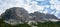 Beautiful panoramic view on the Gruppo del Sella in Dolomites