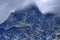 Beautiful panoramic view of the High Tatras mountains in the early autumn, Slovakia