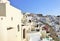 Beautiful panoramic view of iconic white buildings in Santorini, Greece