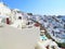 Beautiful panoramic view of iconic white buildins in Santorini, Greece