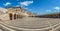 Beautiful panoramic view of Lower Plaza near famous Basilica of St. Francis of Assisi (Basilica Papale di San Francesco) in Assisi