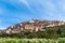 Beautiful panoramic view of the medieval hill town Trevi. Trevi