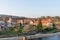 Beautiful panoramic view of The Monastery of the Minorites in Cesky Krumlov, Czech Republic.