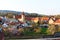 Beautiful panoramic view of The Monastery of the Minorites in Cesky Krumlov, Czech Republic.