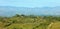 Beautiful panoramic view of the mountains in Costa Rica with green jungle