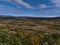 Beautiful panoramic view of the Nesque valley near village Sault in Provence region, France on sunny day in autumn.