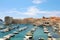 Beautiful panoramic view of the old town harbor of Dubrovnik, Croatia, Europe