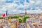 Beautiful panoramic view of Paris