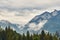 Beautiful panoramic view of the Pieniny National Park, Poland, in rainy and foggy september day