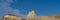 Beautiful panoramic view of the protestant german colonial church Felsenkirche in Luederitz, Luderitz in Namibia