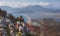 A beautiful panoramic view of the river delta and the town of Dalyan, Iztuzu beach and the surrounding mountains from view point.