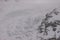 Beautiful panoramic view of snow-capped mountains and snow-covered glaciers in the Swiss Alps