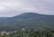 Beautiful panoramic view on the Szrenica mountain in Poland late summer