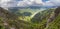 Beautiful panoramic view of Tara mountain and Drina river at Bil