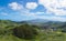 Beautiful panoramic view on Tenerife from the Mirador de Jardina. San Cristobal de la Laguna and Teide volcano on