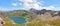 Beautiful panoramic view to lunersee and austrian alps