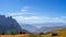 Beautiful panoramic view of Val Gardena in Seiser Alm at the morning