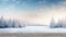 beautiful panoramic winter background with copy space