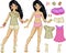 Beautiful paper doll to dress up