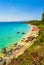 Beautiful Paralia Makris Gialos beach Kefalonia island Greece