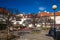 Beautiful park at Mala Strana at the old town in Prague in a sunny early spring day