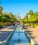 Beautiful park  in old medina  of Marrakesh, Morocco